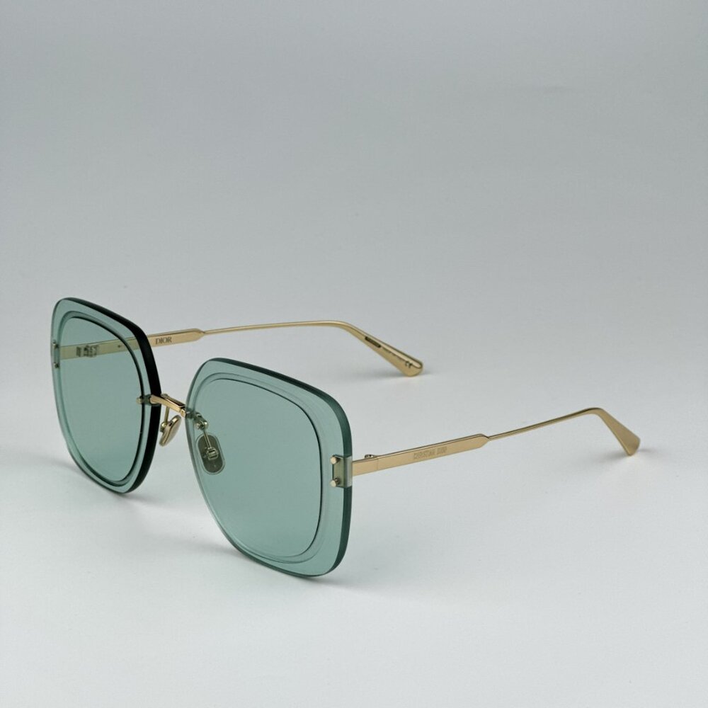 Dior ULTRADIOR SU B0O0 BRAND NEW Sunglasses Gold Green Women Square Oversized - Picture 10 of 13